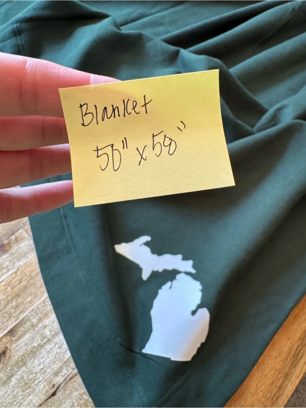 Gildan Brand Forest Green Michigan Cozy Sweatshirt Blanket